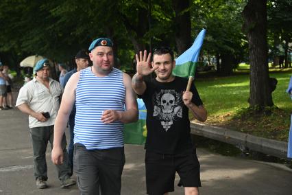 Празднование Дня ВДВ в Москве