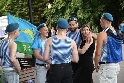 Празднование Дня ВДВ в Москве