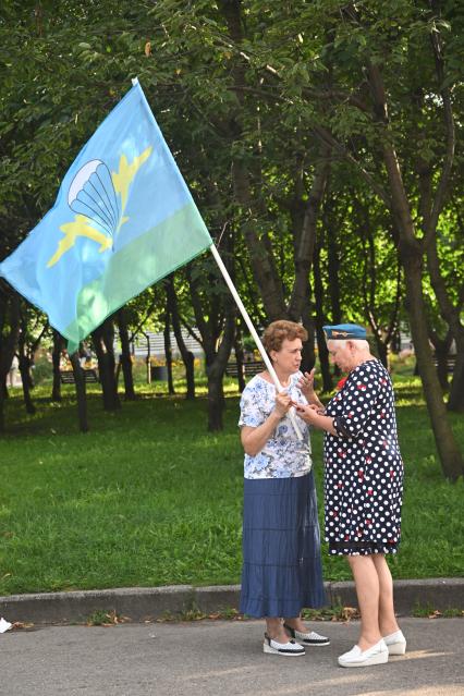 Празднование Дня ВДВ в Москве