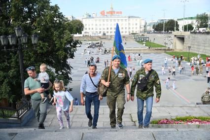 Празднование Дня ВДВ в Екатеринбурге