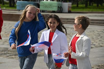 Празднование Дня Государственного флага РФ в Москве