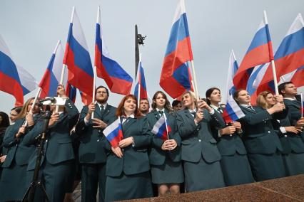 Празднование Дня Государственного флага РФ в Москве
