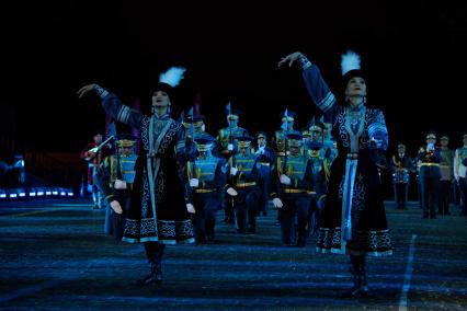 Церемония открытия Международного военно-музыкального фестиваля Спасская башня\"