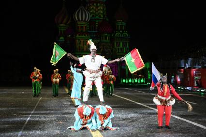 Церемония открытия Международного военно-музыкального фестиваля Спасская башня\"