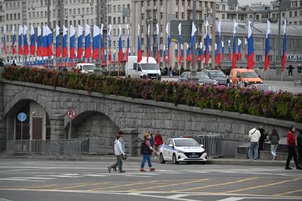 Празднование Дня флага России в Москве