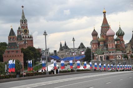 Празднование Дня флага России в Москве