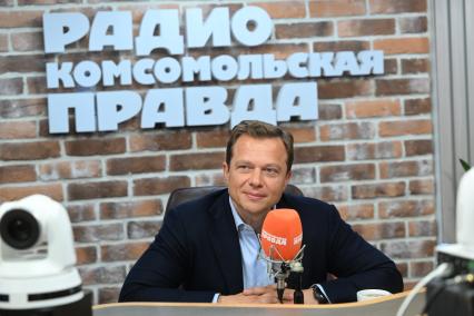 Максим Ликсутов на радиостанции \"Комсомольская правда\"