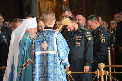 Молебен  честь иконы Божией Матери Неопалимая Купина\" в храме Христа Спасителя