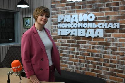 Мария Тимачева на радиостанции \"Комсомольская правда\"