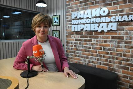 Мария Тимачева на радиостанции \"Комсомольская правда\"