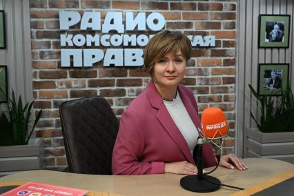 Мария Тимачева на радиостанции \"Комсомольская правда\"