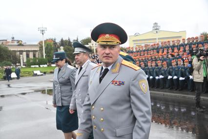 Церемония принятия присяги курсантами Академии Государственной противопожарной службы МЧС России на ВДНХ