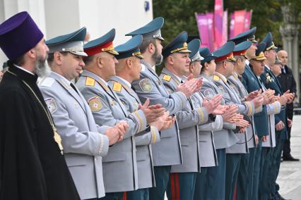 Церемония принятия присяги курсантами Академии Государственной противопожарной службы МЧС России на ВДНХ