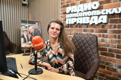 Мария Белялова на радиостанции Комсомольская правда\"