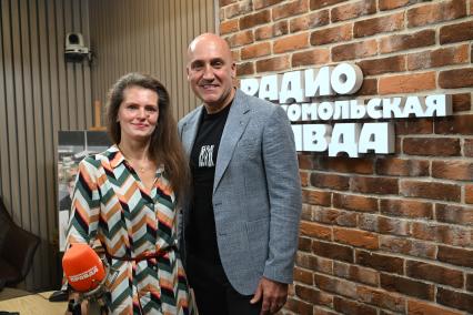 Мария Белялова и Андрей Сухинин на радиостанции Комсомольская правда\"
