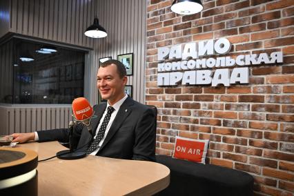 Михаил Дегтярев  на радиостанции Комсомольская правда\"