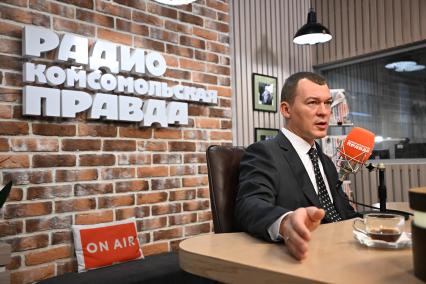 Михаил Дегтярев  на радиостанции Комсомольская правда\"
