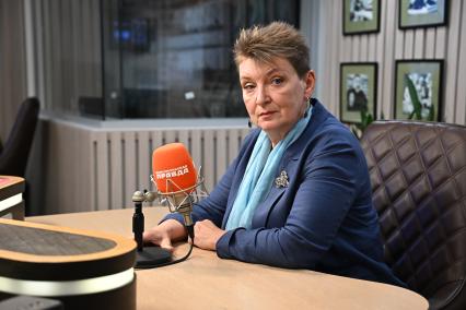 Мария Лагарькова на радиостанции \"Комсомольская правда\"