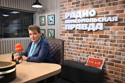 Мария Лагарькова на радиостанции \"Комсомольская правда\"