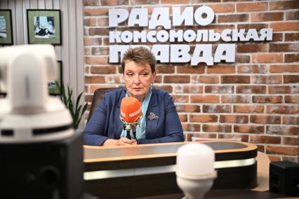 Мария Лагарькова на радиостанции \"Комсомольская правда\"
