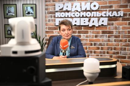 Мария Лагарькова на радиостанции \"Комсомольская правда\"