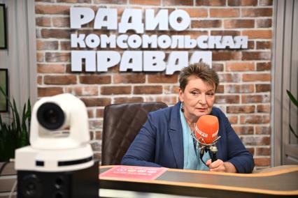 Мария Лагарькова на радиостанции \"Комсомольская правда\"