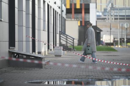 Обстановка на месте убийства архитектора Александра Супоницкого в Санкт-Петербурге
