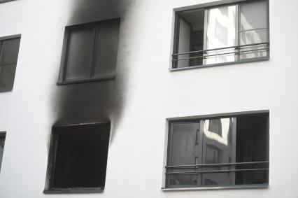 Обстановка на месте убийства архитектора Александра Супоницкого в Санкт-Петербурге