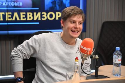 Павел Табаков на радиостанции Комсомольская правда\"