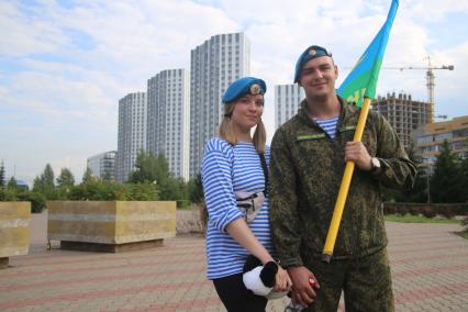 Празднование дня ВДВ в Красноярске
