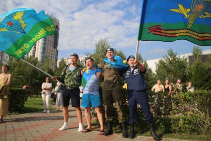 Празднование дня ВДВ в Красноярске