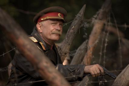 Никита Михалков на съемках Утомлённые солнцем 2\" в Нижегородской области