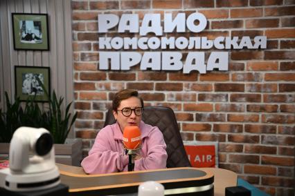 Тутта Ларсен на радиостанции \"Комсомольская правда\"