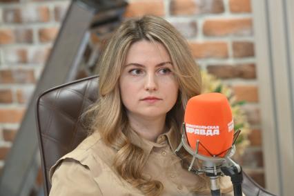 Ольга Сапронова на радиостанции Комсомольская правда\"