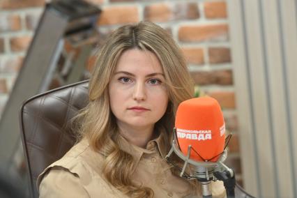 Ольга Сапронова на радиостанции Комсомольская правда\"