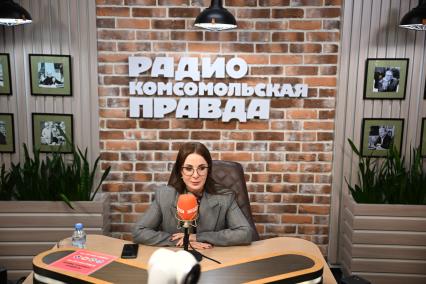 Марина Ахмедова на радиостанции \"Комсомольская правда\"