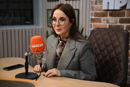 Марина Ахмедова на радиостанции \"Комсомольская правда\"