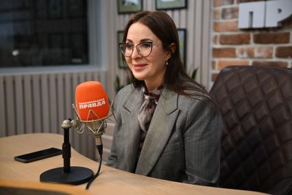 Марина Ахмедова на радиостанции \"Комсомольская правда\"