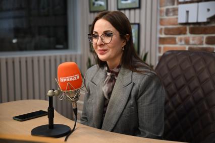 Марина Ахмедова на радиостанции \"Комсомольская правда\"
