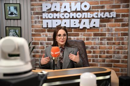 Марина Ахмедова на радиостанции \"Комсомольская правда\"
