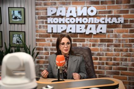 Марина Ахмедова на радиостанции \"Комсомольская правда\"