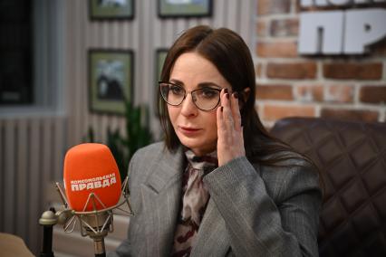 Марина Ахмедова на радиостанции \"Комсомольская правда\"