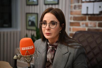 Марина Ахмедова на радиостанции \"Комсомольская правда\"