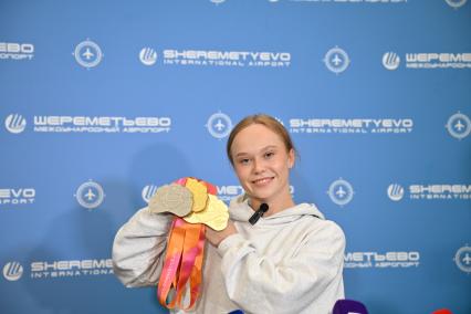 Встреча российских гимнастов, завоевавших призовые места на чемпионате мира