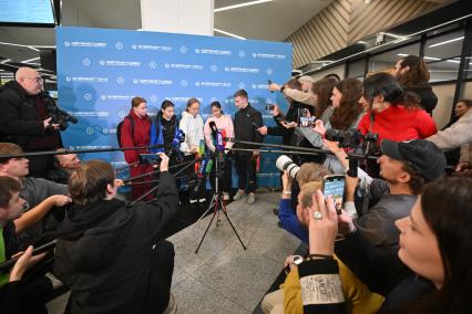 Встреча российских гимнастов, завоевавших призовые места на чемпионате мира