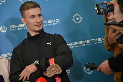 Встреча российских гимнастов, завоевавших призовые места на чемпионате мира
