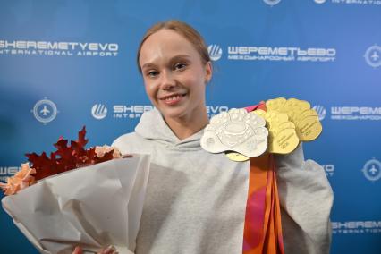 Встреча российских гимнастов, завоевавших призовые места на чемпионате мира