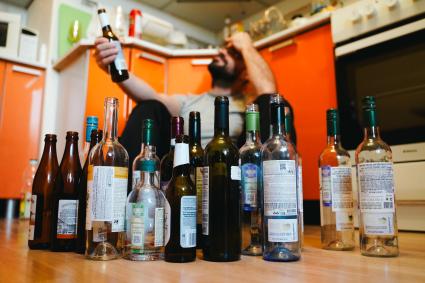 Постановочная съемка на тему алкоголя