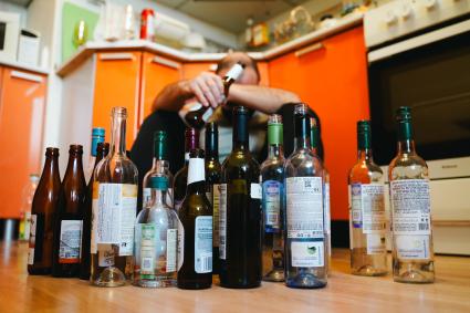 Постановочная съемка на тему алкоголя