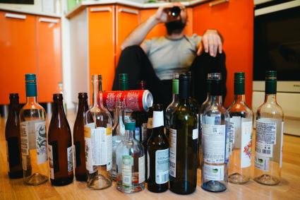 Постановочная съемка на тему алкоголя